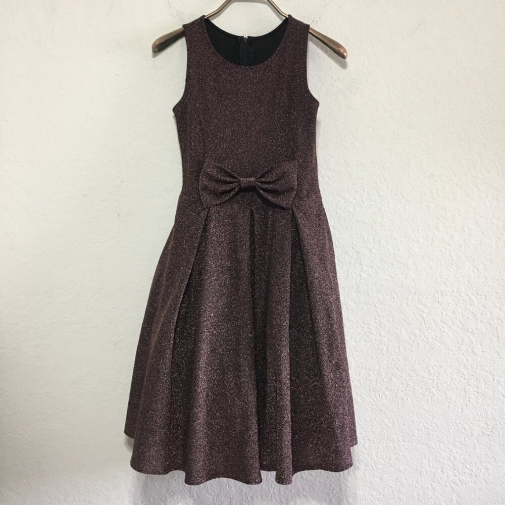 Good Girl USA Puff Skirt Party Dress Youth 14  fit and flare Burgundy Glitter